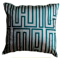 African Heartbeat Green Velvet Cushion Cover