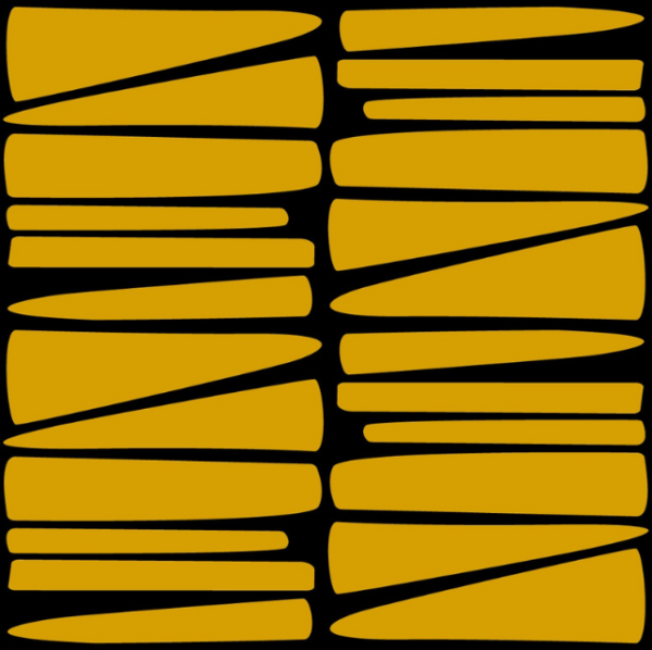 Angle Abstract Mustard & Black Napkins 40*40cm Set of 4