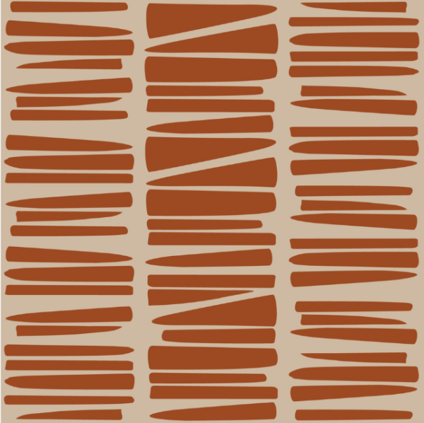 Angle Abstract Rust & Natural Napkins 40*40cm Set of 4