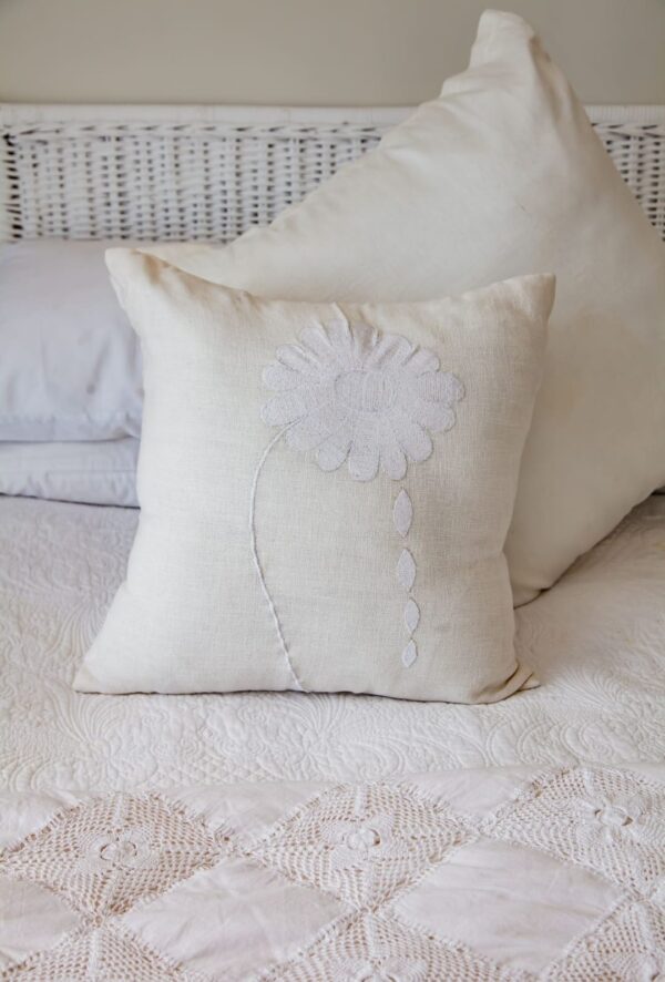 Falling Flower Soft Linen Feel Cushion Cover