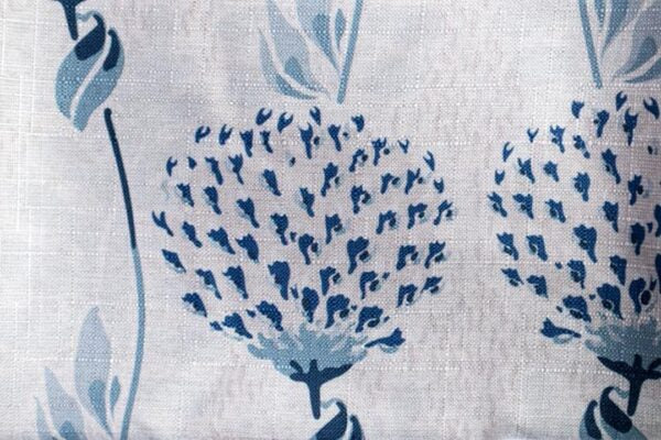 African Flower Blues Linen Feel Throw 140*170