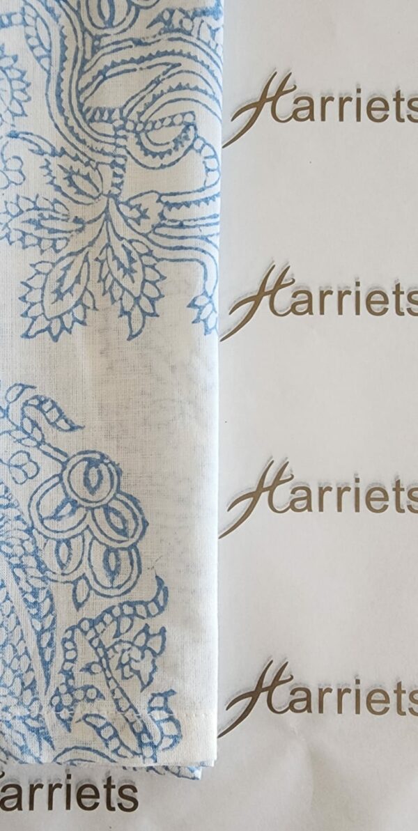 Blue Birds Napkin 40*40cm Set of 4 – 100% Indian Cotton Hand Block Printed