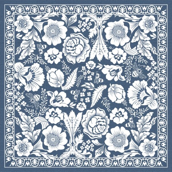 Natural Flower Blue Napkin 40*40 Set of 4