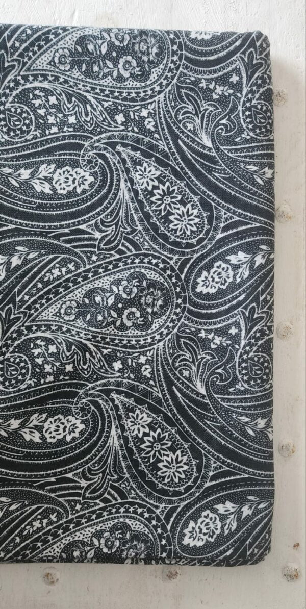 Paisley Black Drip-Dry Tablecloth
