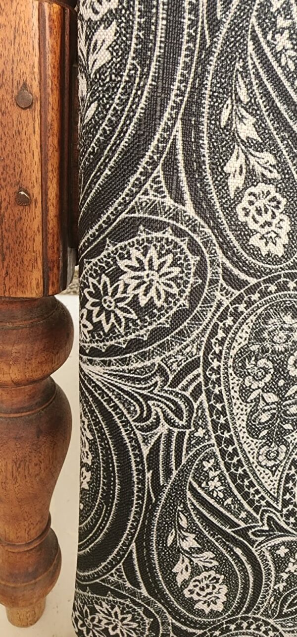 Paisley Black Linen Feel Throw 140*170