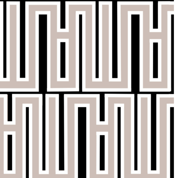 African Heartbeat Black & Natural Drip-Dry Tablecloth