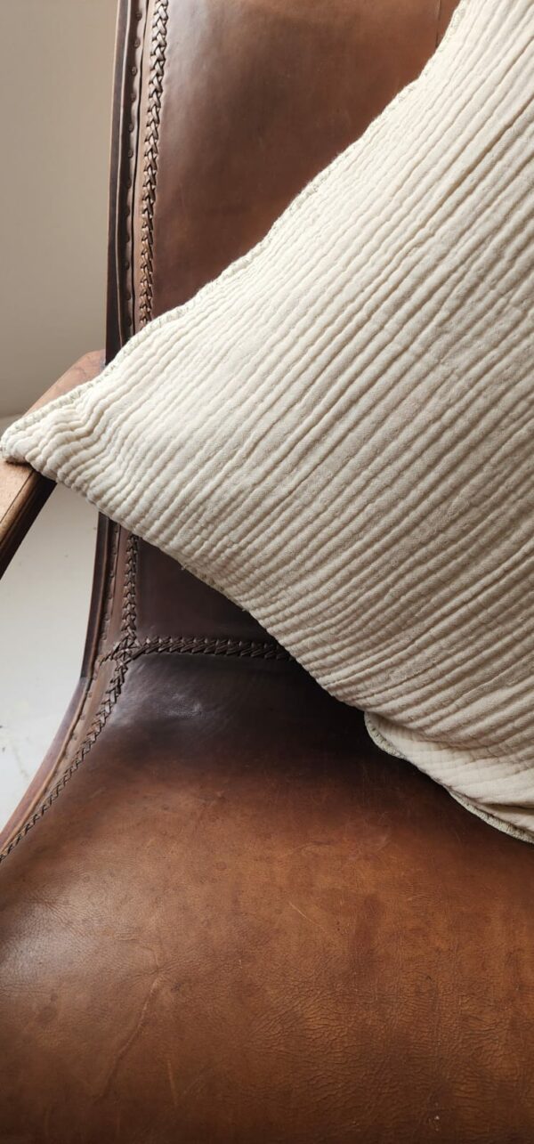 SOFT MUSLIN CREAM CUSHION COVER 65*65CM