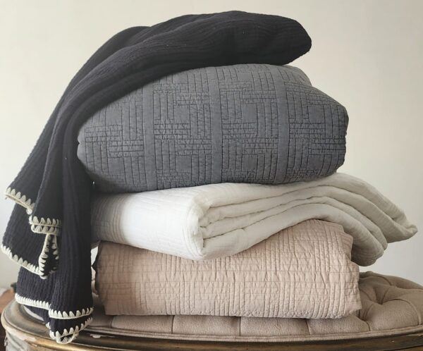 Pure Cotton Quilt Charcoal Face & Reverse Fabric 255*280cm