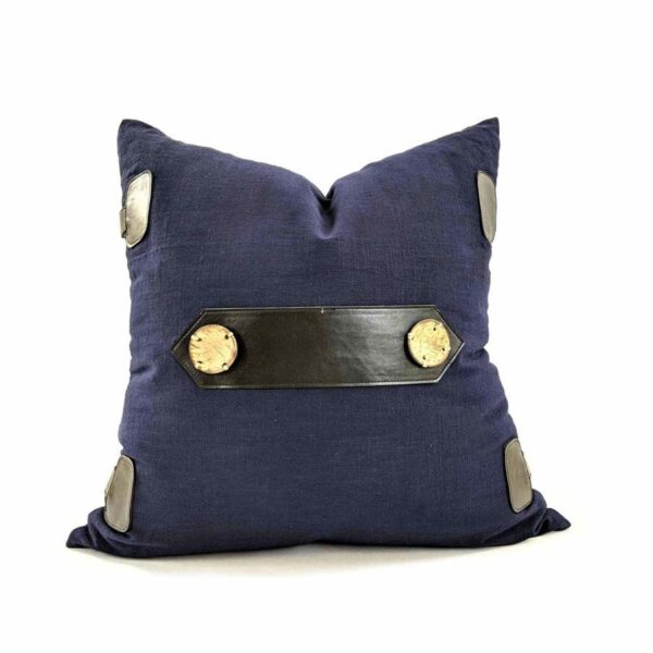 LEATHER SASH LINEN BLUE