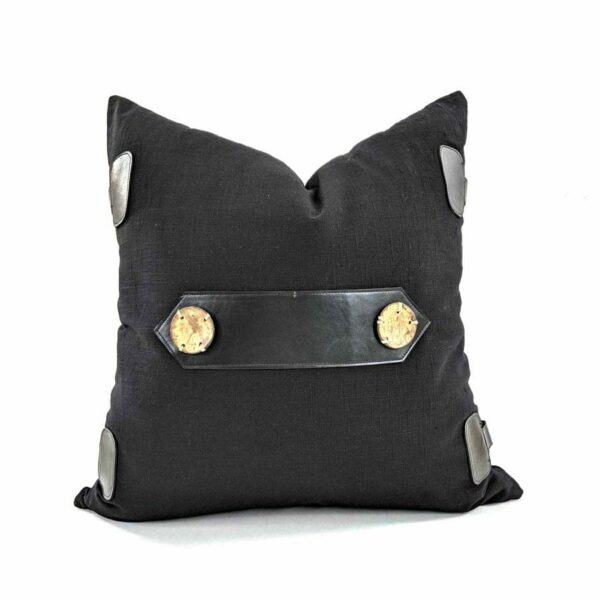 LEATHER SASH LINEN BLACK