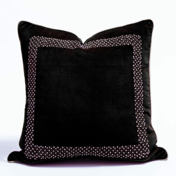 Dainty Stitching Black Cushion