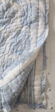 Blue Birds Quilt Small- 100% Indian Cotton Hand Block Printed