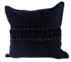 Cross Stitch Black Cushion