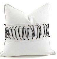 Cross Stitch White Cushion