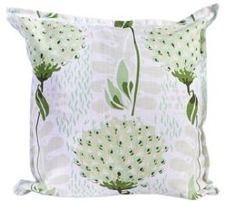 African Flower Green Cushion Cover