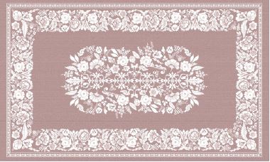 Natural Flower Pink Drip-Dry Tablecloth