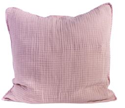Soft Muslin Pink with Pink Stitching Cushion Cover 65*65cm