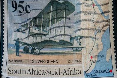 Vintage Aeroplane Linen Feel Throw 140*170cm