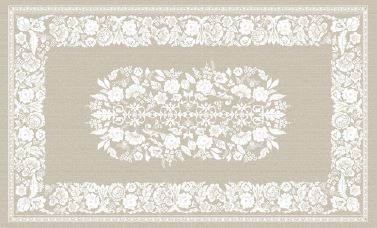 Natural Flower Natural Drip-Dry Tablecloth