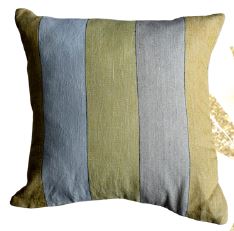 3 Stripe Yellow Cushion Cover
