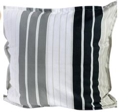 SUMMER STRIPES BLACK CUSHION COVER
