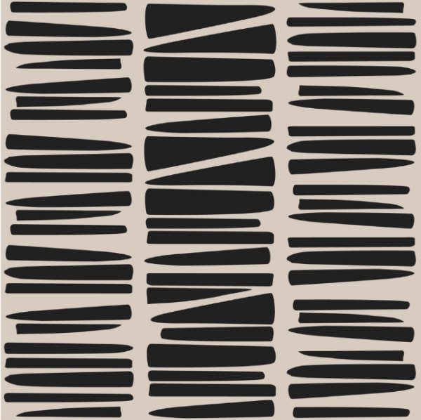 Angle Abstract Black & Natural Napkins 40*40cm Set of 4