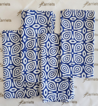 Blue Abstract Napkins 40*40 Set of 4 -100% Indian Cotton Hand Block Printed