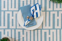 African Heartbeat Soft Blue Drip-Dry Tablecloth