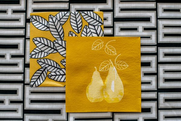 African Heartbeat Black & Natural Drip-Dry Tablecloth