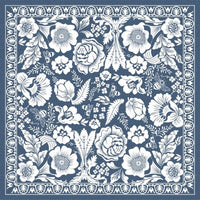 Natural Flower Blue Table Runner