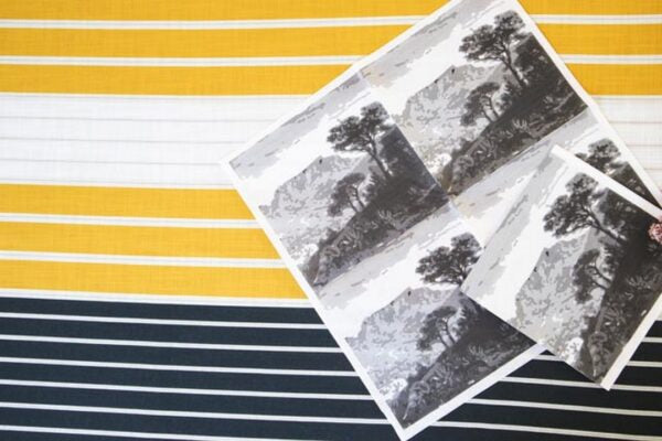 Summer Stripes Drip-Dry Tablecloth Mustard