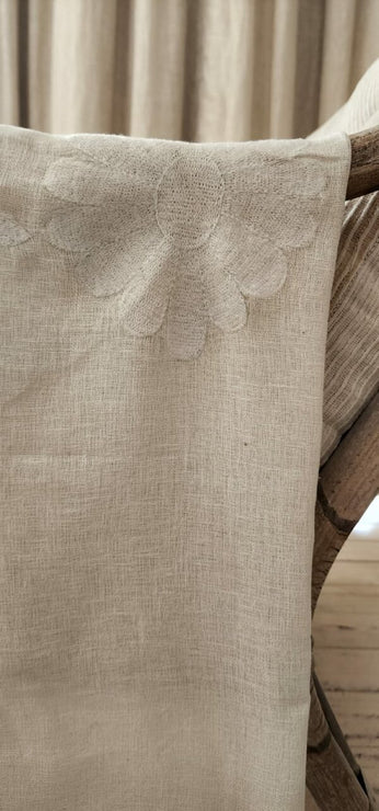 Falling Flower Soft Linen Feel Throw