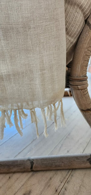 Falling Flower Soft Linen Feel Throw
