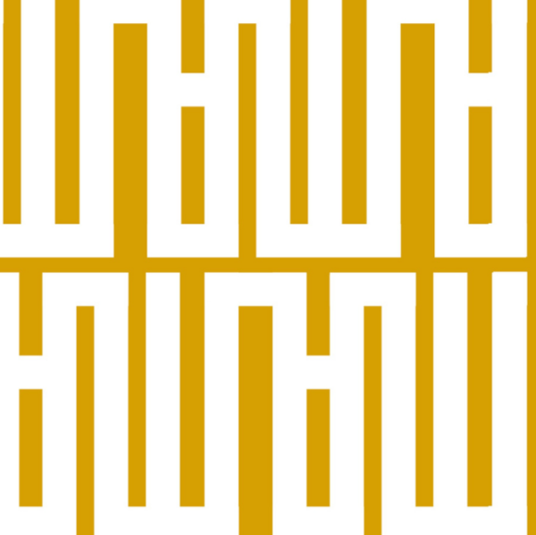 African Heartbeat Mustard Drip-Dry Tablecloth