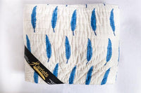 Blue Feather Quilt Large – 100% Indian Cotton Hand Block Printed