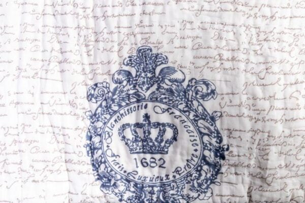French Block Print Quilt Cotton Natural 220*240cm