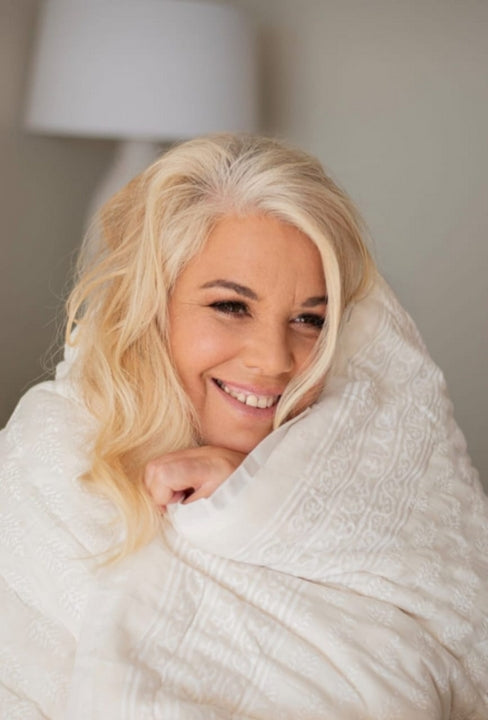 Quilt White 220*240cm – 100% Indian Cotton Hand Block Printed