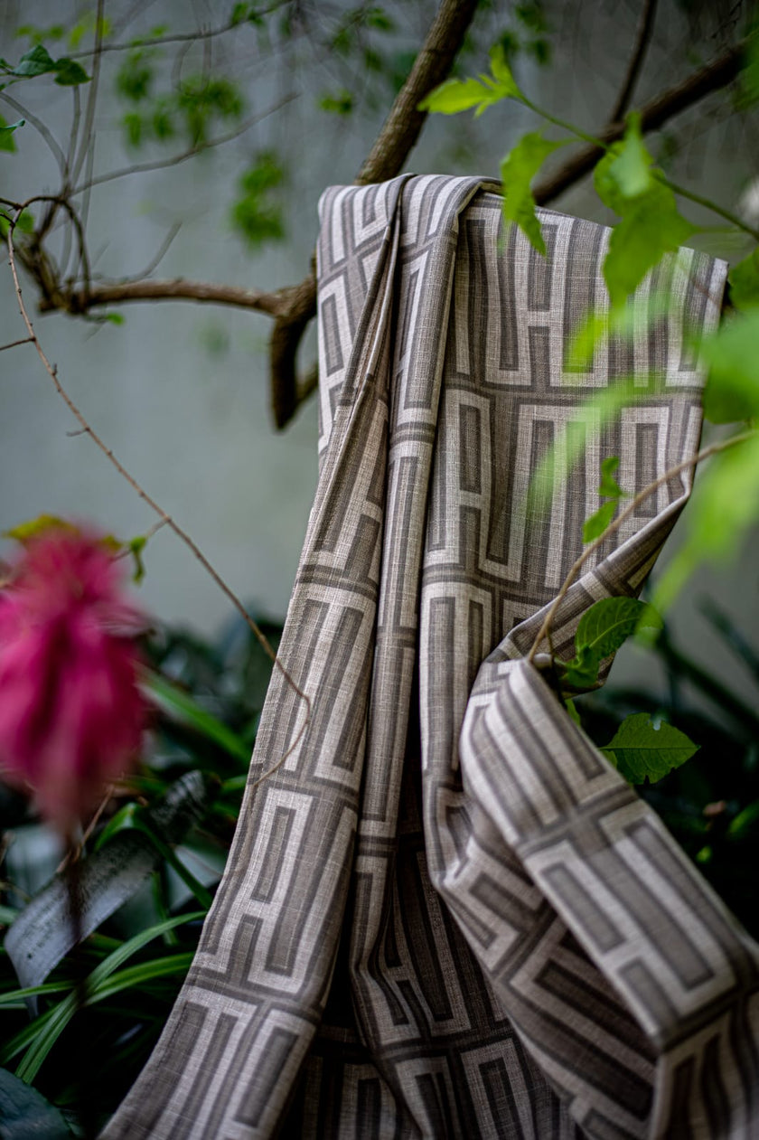 African Heartbeat Natural Linen Feel Throw 140*170cm