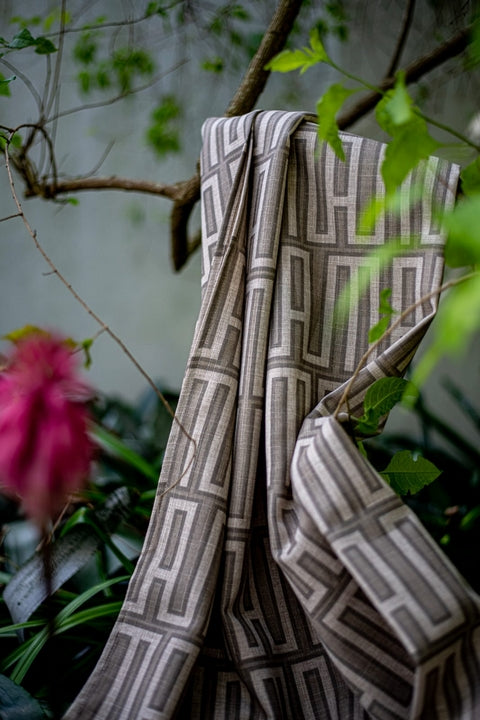 African Heartbeat Natural Linen Feel Throw 140*170cm