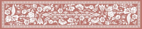 Natural Flower Pink Table Runner
