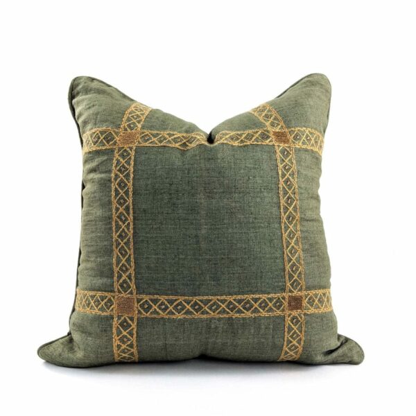 LINEN GREEN CROSS BRAID