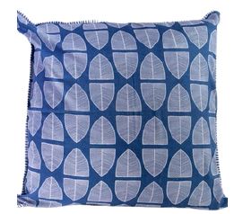 Banana Leaf Blue Cushion Cover – 100% Indian Cotton Hand Block Printed