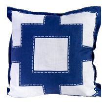 Solid Square Blue Cushion Cover