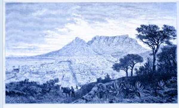 Cape Heritage Shades of Blue Drip-Dry Tablecloth