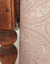 Paisley Pink Linen Look Throw 140*270